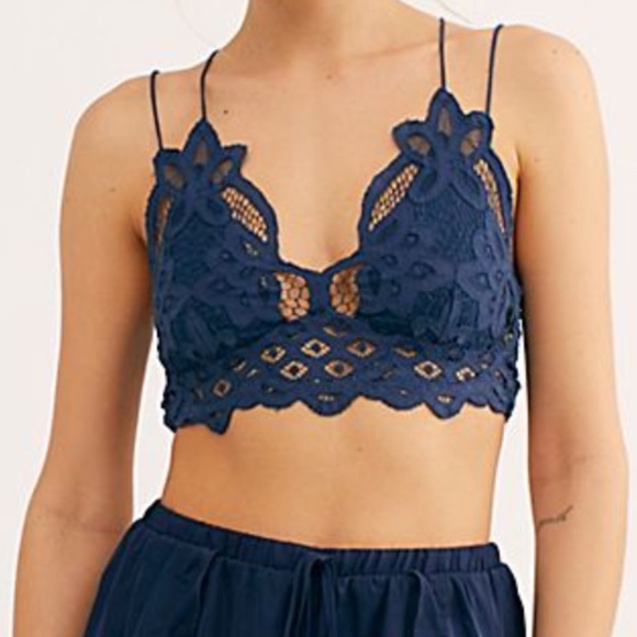 Free People Adella Bralette In Navy - Picture 5 of 12